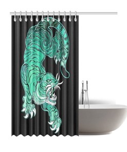 Bold Tiger Shower Curtain - Impressive Art Piece for Your Bathroom - Waterproof Home Decor