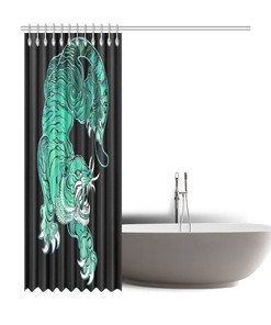 Bold Tiger Shower Curtain - Impressive Art Piece for Your Bathroom - Waterproof Home Decor
