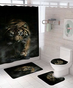 Bold Tiger Shower Curtain for Maximum Impact in Your Bathroom