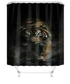 Bold Tiger Shower Curtain for Maximum Impact in Your Bathroom