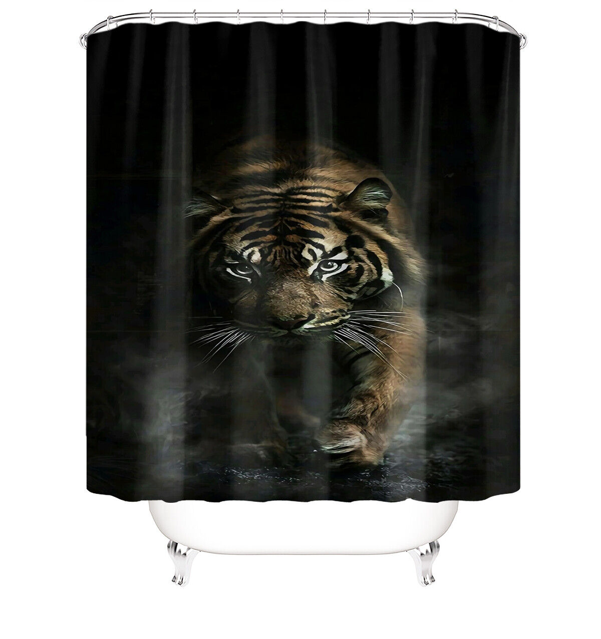 Bold Tiger Shower Curtain for Maximum Impact in Your Bathroom
