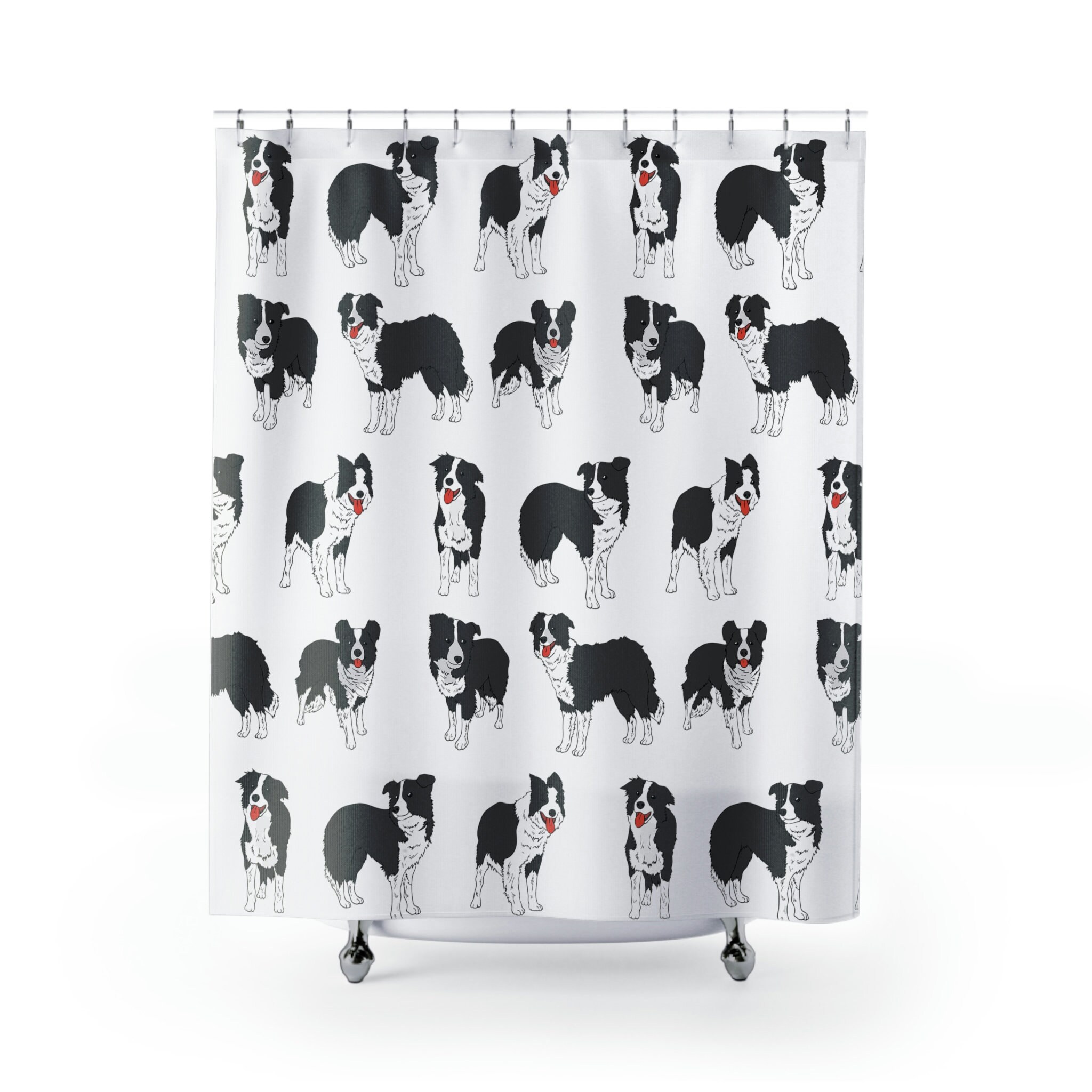 Border Collie Dog Printed Shower Curtain, Artistic And Unique Design, Perfect For Dog Owners' Bathroom Decor - Image 2