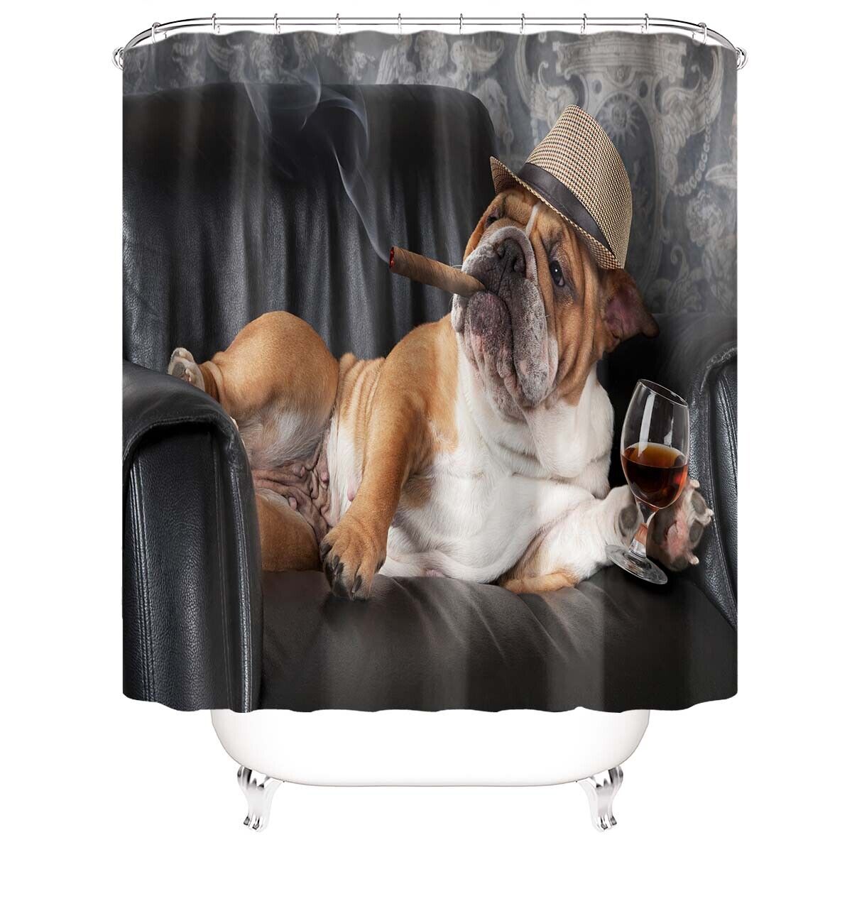 Boss Dog Printed Shower Curtain - A Fun And Playful Addition To Any Bathroom - Image 2