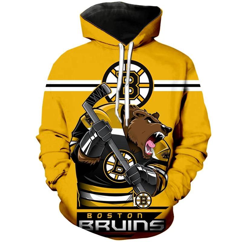 Boston Bruins Mascot 3D Printed All Over Print Hoodies Gifts For Fans