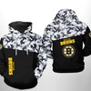 Boston Bruins Nhl Camo Veteran All Over Print 3D Hoodie Zipper Hoodie
