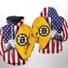 Boston Bruins Usa Flag Skull All Over Print 3D Hoodie Zipper Hoodie