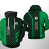 Boston Celtics Nba Team Pattern Mix All Over Print 3D Hoodie Zipper Hoodie