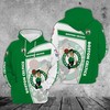 Boston Celtics Zip Hoodie 3D Basketball All Over Print For Fans