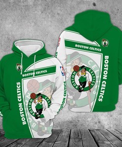 Boston Celtics Zip Hoodie 3D Basketball All Over Print For Fans
