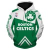 Boston Celtics Zip Hoodie 3D For Fans