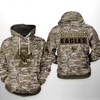 Boston College Eagles Ncaa Camo Veteran All Over Print 3D Hoodie