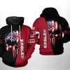 Boston College Eagles Ncaa Us Flag Skull 3D Zipper Hoodie For Men And Women