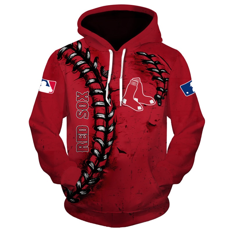Boston Red Sox 3D Baseball Hoodie Gift For Fans Mlb