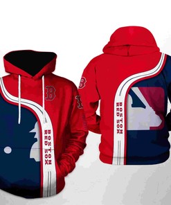 Boston Red Sox Mlb Team 3D Zipper Hoodie For Fans