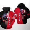 Boston Red Sox Mlb Us Flag Skull 3D Hoodie For Fans