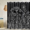 Botanic Herbs Shower Curtain - Rustic Bathroom Decor with Floral Accents 