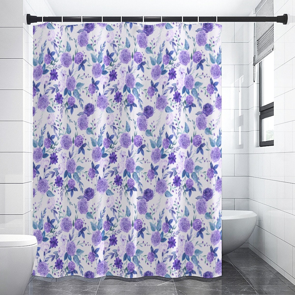Botanical Aquarel Print Shower Curtain for a Fresh and Refreshing Bathroom