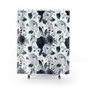 Botanical Boho Shower Curtain With Bohemian Feathers And Floral Designs