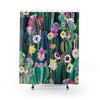 Botanical Cactus Print Shower Curtain for a Nature-Inspired Bathroom