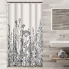Botanical Camper Stall Shower Curtain With Floral Border Herbs And Wild Flowers