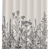 Botanical Engraving Black Shower Curtain For A Classic Bathroom