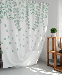 Botanical Eucalyptus Shower Curtain For Rustic Bathroom Decor