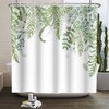 Botanical Eucalyptus Tropical Green Leaf Print Shower Curtain for a Refreshing Bathroom Decor