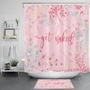 Botanical Floral On Pink Shower Curtain For Nature Lovers