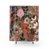 Botanical Floral Print Dark Academia Shower Curtain For Nature Lover Bathroom Decor