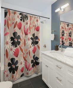 Botanical Floral Print Shower Curtain That Nature Lovers Will Adore