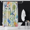 Botanical Flower Garden Print Shower Curtain for a Natural and Relaxing Bathroom Theme