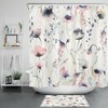 Botanical Flower Shower Curtain for an Artistic and Colorful Bathroom Decor