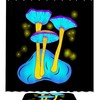 Botanical Flowers Leaves Dragonfly Bathroom Set With Waterproof Fabric Shower Curtain