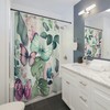 Botanical Flowers Print Butterflies Garden Shower Curtain For A Fresh Bathroom Decor