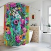 Botanical Flowers Shower Curtain With Ai Art Design Print For A Modern Bathroom