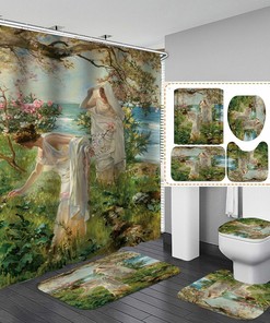 Botanical Garden Fabric Shower Curtain