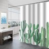 Botanical Greenery Cactus Shower Curtain 