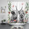 Botanical Highland Cow Shower Curtain for a Rustic Farmhouse Look