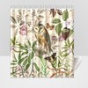 Botanical Jasmine and Butterflies Print Shower Curtain, Shabby Chic Bathroom Decor