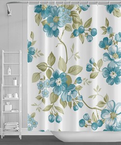 Botanical Leaf Watercolor Floral Shower Curtain: Add A Touch Of Nature To Your Bathroom
