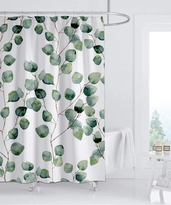 Botanical Leaf Watercolor Floral Shower Curtain: Add A Touch Of Nature To Your Bathroom