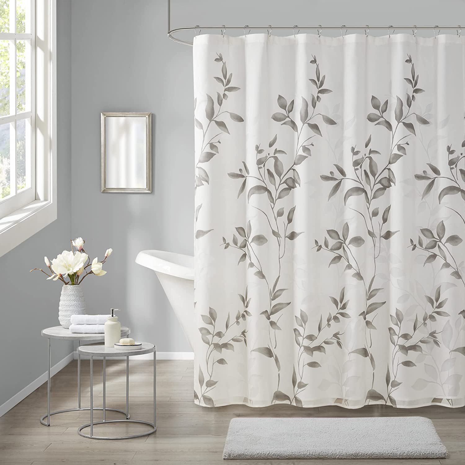 Botanical Modern Shower Curtain - Cecily Design Adds a Contemporary and Serene Vibe to Your Bathroom.