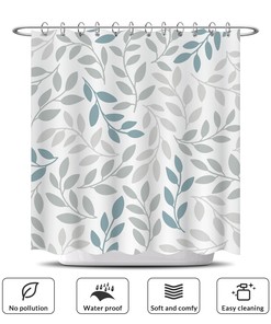 Botanical Orange Flower Shower Curtain - Watercolor Bathroom Decor, Elegant Boho Chic Theme, Nature Art Print