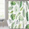 Botanical Pattern Shower Curtain- Waterproof Accessory for Laundry Rooms and Poolside Decor