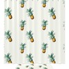 Botanical Pineapple Design Shower Curtain for Bathroom 