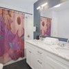 Botanical Pink Floral Shower Curtain Perfect for Housewarming Gift