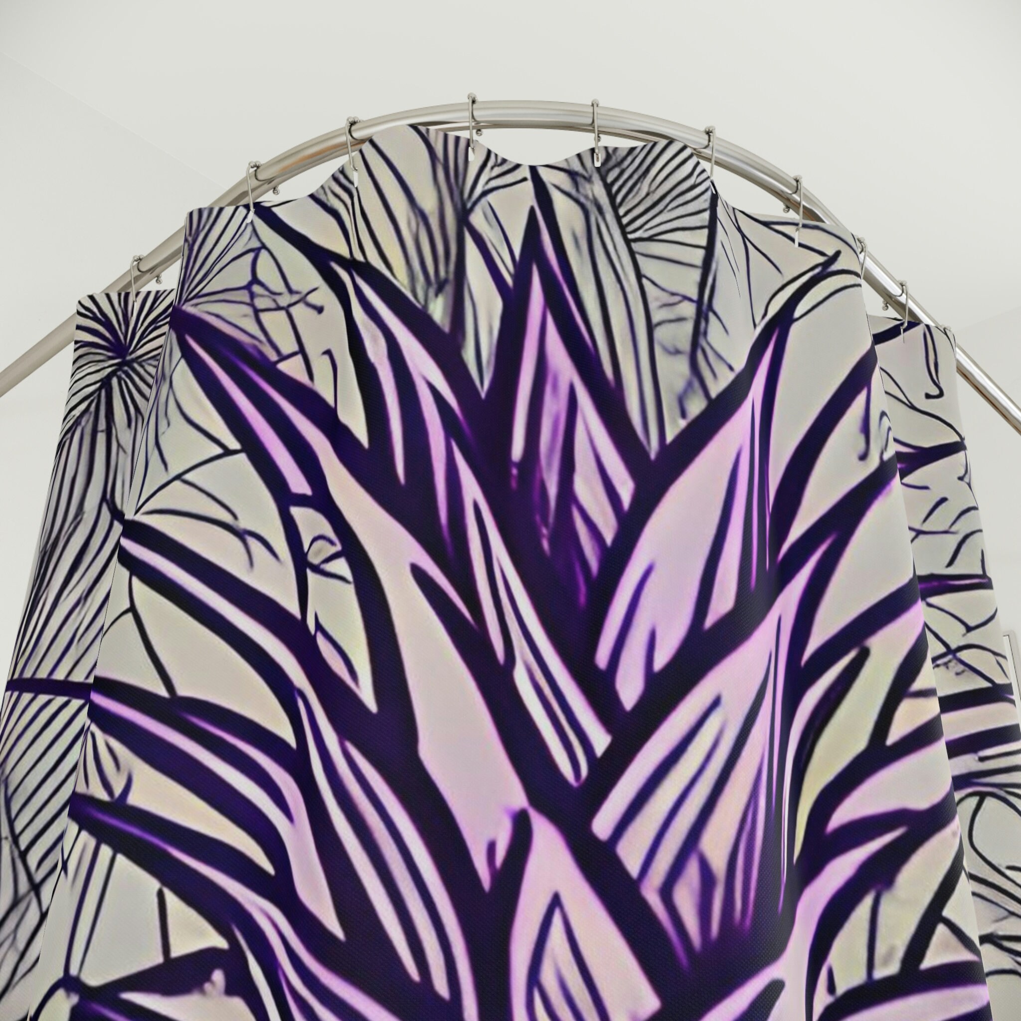 Botanical Print Pineapple Shower Curtain