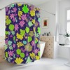 Botanical Shower Curtain, AI Art Print Modern Bathroom Décor
