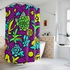 Botanical Shower Curtain, AI Art Print, Modern Bathroom Decor, Abstract Art