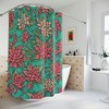 Botanical Shower Curtain, AI Art Print, Modern Bathroom Decor, Abstract Art, Stunning Succulent Pattern